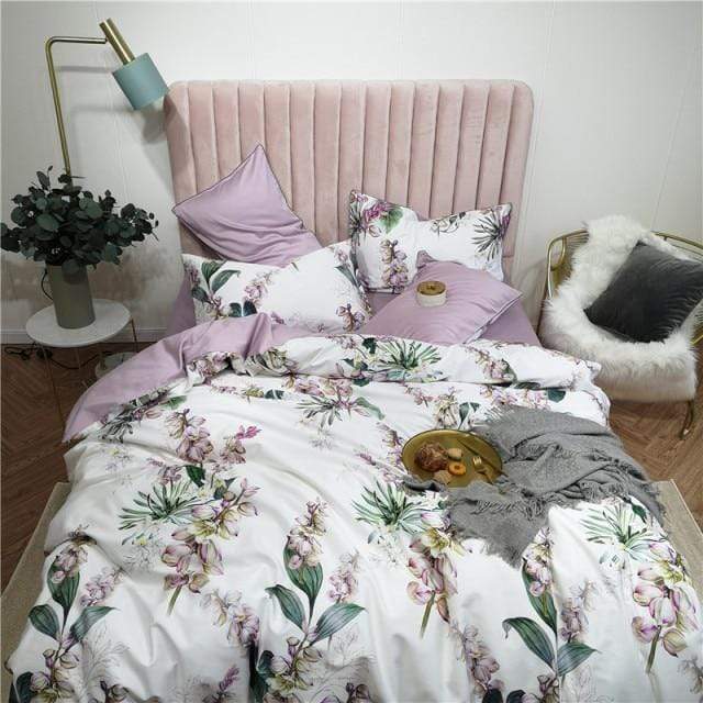 Vettalis Color 20 / Flat sheet style / Queen size 4pcs LuxeSheets - Luxury Egyptian Cotton Bedding Set